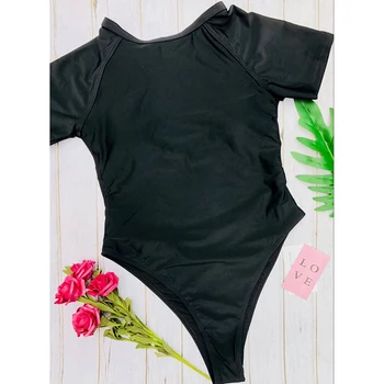 Backless vientisi maudymosi kostiumėlį 2019 naujo Derliaus maudymosi Kostiumėliai Moterims, Push up Monokini Bodysuit Juodas Raudonas Maudymosi Kostiumai Aukštos kojos Paplūdimio drabužiai