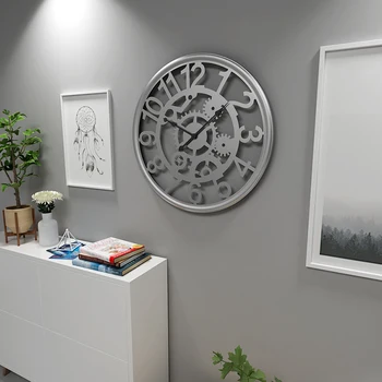 Pavarų kaustytomis geležies laikrodis pramoninės vėjo sieninis laikrodis kambarį asmenybės kūrybos namuose išjungti mechaninė dekoratyvinis sieninis laikrodis