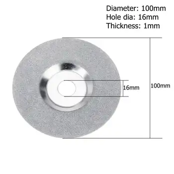 100mm Stiklo Keramikos Granito Deimantinių Pjūklų Ašmenų Diskas, Pjovimo Ratas 16mm Kampinis Šlifuoklis elektriniai Įrankiai