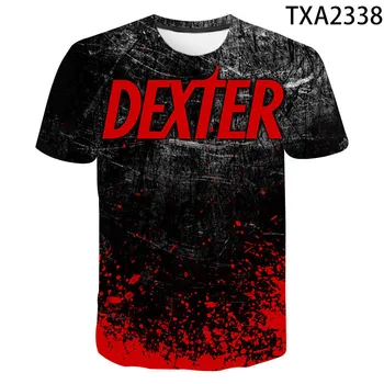 Nauja Vasaros Dexter 3D T Marškinėliai Atsitiktinis Streetwear Berniukas Mergaitė Vaikai Mados Vyrams, Moterims, Vaikams Atspausdintas T-shirt Įdomu Viršūnes Tee