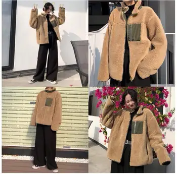 Ponios šiltos žiemos Dukart susidūrė su dirbtiniais kailių paltai moterų 2020 m. žiemos korėjos stiliaus ilgas kailis trumpas kailis