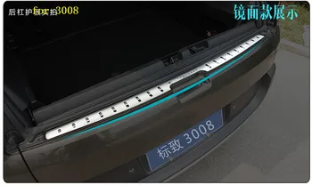 Automobilių stiliaus Nerūdijančio Plieno Galinis Bamperis raštas kamieno bamperio apdaila padengti apsaugos Peugeot 3008 2012--2019 Automobilių reikmenys