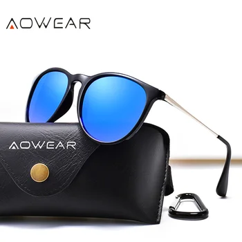 AOWEAR 2019 Mažosios Aviacijos Akiniai nuo saulės Moterims Poliarizuota Veidrodėliai Saulės Akiniai Moteris Mados Vintage Akiniai Gafas De Sol Mujer