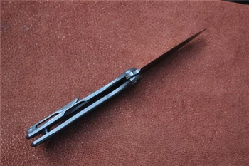 Aukštos kokybės,Žalioji erškėčių F95 sulankstomas peilis guolių D2 ašmenys TC4 rankena lauko kempingas medžioklės kišenėje vaisių peilis EDC įrankiai