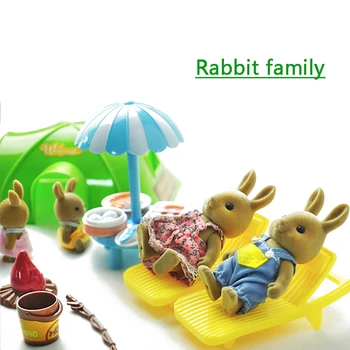 Miniatura Mažos Lėlės Namas Baldai Miško Šeimos Iškylą Žaislų Rinkinys 