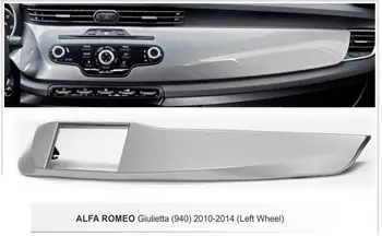 Dvigubo Din Car DVD Rėmas Alfa Romeo Giulietta Prietaisų Rinkinys Fasciją Padengti Radijas Stereo Adaper Brūkšnys Montavimo, Apdailos Skydelis Facia