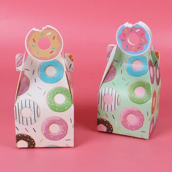 8pcs spurgos modelis dovanų dėžutė saldainių dėžutės spurgos spausdinami popieriaus pakuotės, dėžutės krepšiai spurgos augti šalies naudai, baby shower 1 dekoras