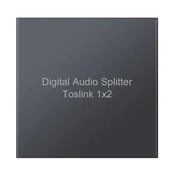 LiNKFOR Digital Audio Splitter 2 Port SPDIF Toslink Optiniai 1-2 Iš Aliuminio Lydinio, Su Optinių Kabelių instaliavimo AC3, LPCM AC3