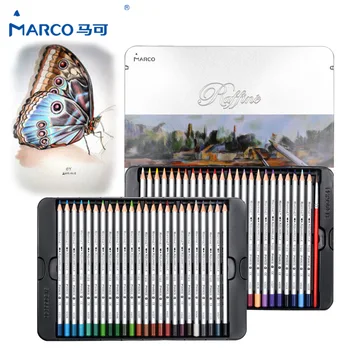 Marco Raffine Dailės spalvoti pieštukai 24 36 48 Spalvų Piešimo Eskizų 
