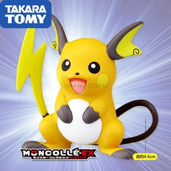 TAKARA TOMY Pokemon Lėlės Veiksmų Skaičius, Modelis Berniukas Vaikų Žaislas Pocket Monstras Raichu Kolekcijos Moncolle EX