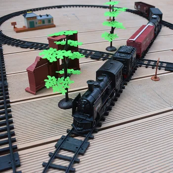 1:87 Aukštas modeliavimas Klasikinis Elektriniai Traukiniai Vihcle Geležinkelio Variklio Trian Track Set Modelis Žaislas Vaikams, Žaislai Vaikams