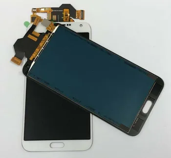 Reguliuojamas Ryškumas Samsung Galaxy E7 E700 E700H E700M skystųjų KRISTALŲ Jutiklinis Ekranas skaitmeninis keitiklis Stiklo Surinkimo Jutiklis