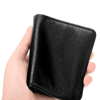 Monetos krepšys oda maži nešiojamieji piniginės monetos rankinėje ličiai modelis mažos piniginės