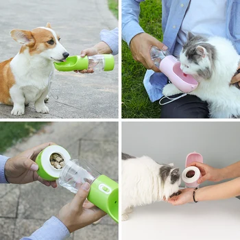 Šuo Nešiojamų Vandens Butelis Pet Geriamojo Finansuojančiojo Dubenį Šunų, Kačių Maistu Šerti už Šuniuką Lauke Vaikščioti Produktų, Kelionės Reikmenys
