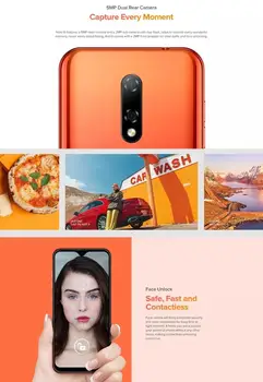 Ulefone Pastaba 8 Išmanųjį telefoną vandens lašelius ir Ekraną, Keturių Branduolių 5.5 colių 2GB+16GB Face ID Atrakinta mobilusis telefonas Android 