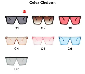 Mados Spalvos Akiniai nuo saulės Moterims Unikalus Negabaritinių Shield UV400 Gradientas Vintage akiniai rėmeliai, skirti Moterų Akiniai nuo saulės moterims 2019