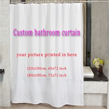 HD Print Custom dušo užuolaidos personized namų dekoro vonios užuolaidos vandeniui mikropluošto audinio, 2 dydžių 60x72 72x72