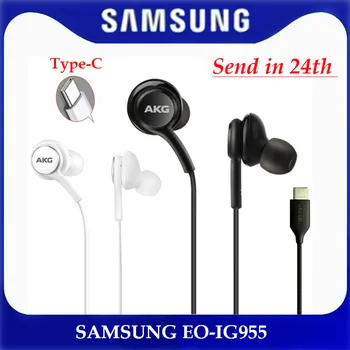 Naujas SAMSUNG Note10 EO-IG955 Tipas-C eraphones ausis su Mikrofonu Galaxy stereo triukšmo panaikinimo laisvų rankų įranga