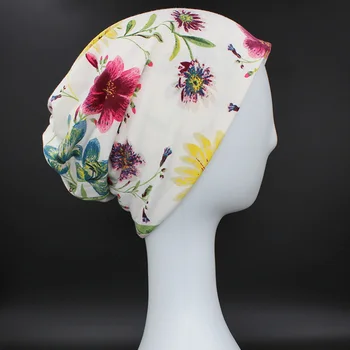 ALTOBEFUN Prekės Rudens Ir Žiemos Dvejopo naudojimo Skrybėlės Moterims plonos Gėlių Dizainas Ponios Skullies Ir Beanies Šalikas Veido Kaukė AHT119