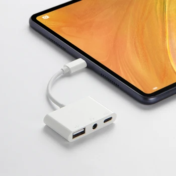 USB C su USB įkrovimo 3.5 mm Ausines AUX Adapteris, Skirtas Lenovo Xiaoxin Pad Pro Tab M10 Plius C Tipo-3.5 Lizdas, Ausinės, Audio kabelis