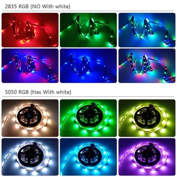 RGB LED Juostelės Šviesos 5M 10M, 15M SMD 2835 Vandeniui Wifi Valdytojas DC12V Juostelės Diodų Lankstus IR Rinkiniai Tira Kalėdinė Dekoracija