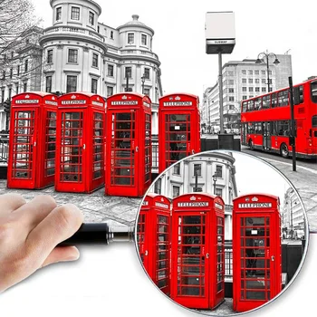 Custom Londono Raudona Autobusų Miesto Peržiūrėti Tapetai Asmenybės Retro Kavinė Kambarį Fone 3D Sienų Freskomis Tapetai Namų Dekoro
