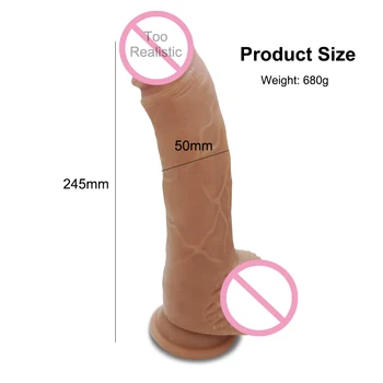Oda atrodo Tikroviškas Dildo minkštas Skystu silikonu didelis Didelis Penis Su siurbtuko Sekso Žaislai Moteris Strapon Moterų Masturbacija