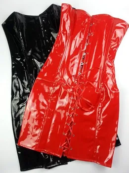2019 karšto pardavimo kūno slim pvc korsetas mados seksualus klubas suknelė plius dydis S M L XL XXL XXXL karšta raudona juoda
