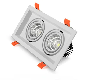 Įleidžiamas kvadratinis reguliavimas LED, COB Pritemdomi Šviestuvai ac85-265V 10W 12W 20W 24W 30W 36W LED Lubų šviestuvas apšvietimas