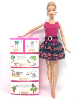 NK Viena Lėlė Reikmenys, Žaislai Naują spausdinimo Spinta Spinta Barbie Lėlės Mergaičių Žaislas Princesė Miegamojo Baldai