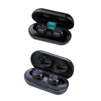 Belaidė Mini Bluetooth 5.0 TWS Ausines IPX5 atsparumas Vandeniui HiFi Stereo Garsą, Ausinės, Ausinių Sportas Tiesa, Belaidės ausinės