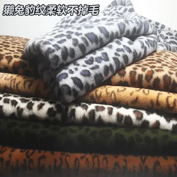 Dirbtinė Rex Triušio Kailiu Leopard pliušinis dirbtiniais kailiais audinio kailio liemenė fausse fourrure tissu