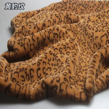 Dirbtinė Rex Triušio Kailiu Leopard pliušinis dirbtiniais kailiais audinio kailio liemenė fausse fourrure tissu