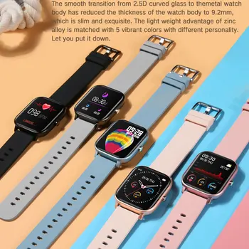 COXANG P8 Smart Watch Vyrų/Moterų Visiškai Jutiklinis Ekranas Širdies ritmo Monitorius Kraujo Spaudimas P8 Smartwatch 