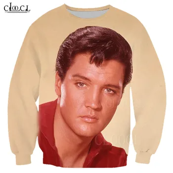 Vintage Marškinėliai Palaidinukė Elvis Presley, Hoodies Už Porą Moterų, Vyrų Elvis 3D Spausdinimo Bliuzono Ilgai Seelve Hip-Hop Marškinėlius Puloveriai