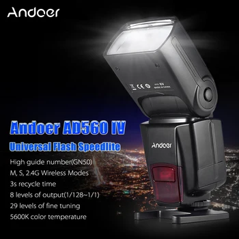 Andoer AD560 IV 2.4 G Bevielio Universalus On-camera Vergas Speedlite 