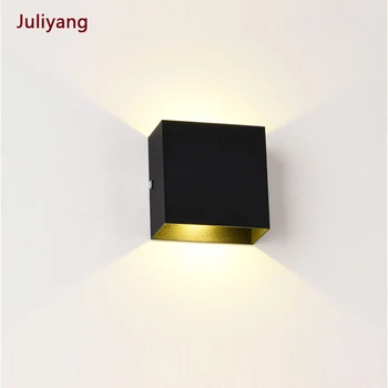 Aliuminio lydinys LED siena, šviesos, šviesos srautą galima reguliuoti patalpų skyriaus 6w sienos lempos COB šviesos šaltinis, miegamojo lovos koridoriaus sienos sconce