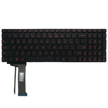 JAV apšvietimu nešiojamojo kompiuterio klaviatūros ASUS GL752 GL752V GL752VL GL752VW GL752VWM ZX70 ZX70VW GL771 GL771J GL771JW GL771JM juoda/raudona