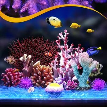 16X10X5CM Akvariumas Modeliavimas Koralų Papuošalai Spalvingas Dirbtinės Dervos Koralų už Akvariumo Žuvų Bakas Vandens Apdailos Ornamentu