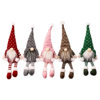 Rankų Darbo Kalėdų Gnome Apdailos Švedijos Figūrėlės Sėdi Ilgas Atkarpas, Elf Lėlės, Papuošalai Padėkos Dienos Dovanos