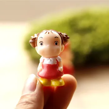 8pc Girl Katė Nustatyti, Sodo Namų Bonsai Apdailos Mini Žaislas Miniatiūriniai pvc Amatų Papuošalai Micro Dekoro 