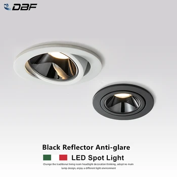 [DBF]2020 Naujas Anti-glare LED Embedded Downlight Pritemdomi 7W 12W LED Lubų Vietoje Šviesa 3000K/4000 K/6000K Kampo Reguliuoti Vietoje Lempos