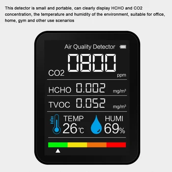 CO2 Jutiklis Oro Kokybės Jutiklis Pažangi Oro Detektoriai, Temperatūros Ir Drėgmės Jutiklis Testeris Anglies Dioksido Stebėti TVOC