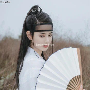 2021 kinų stiliaus hairband tradicinės kinų priedai hanfu juosta siuvinėjimo kutas juostelės šukuosena hanfu plaukų juosta