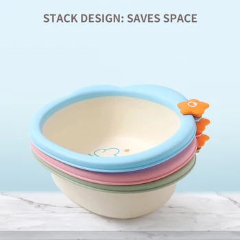 Nešiojamų Silikono, Plastiko Eco-friendly Baby Vonia Footbath Praustuvas Sutirštės Kūdikių Vonia su Animacinių filmų Modelio, Įvairių Spalvų