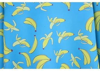 Rudenį Naują atvykimo Bananų spausdinti moterų apkarpytos palaidinės visas rankovės atsitiktinis mergaičių drabužiai Vakarų mados ponios tracksuit