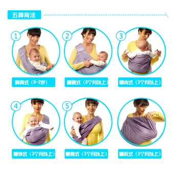 Ergonomiškas Kūdikių Kilpų Baby Carrier, Stropai Wrap Baby Kuprinė Vežėjas Aukštos Kokybės Organinės Medvilnės Vaikai Kengūros