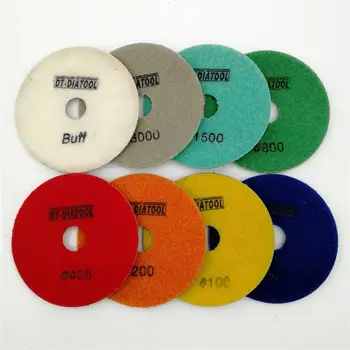 10vnt 100MM Šlapias Deimantiniai Poliravimo Šluostės poliravimo Diskas Granito ar Marmuro, Skersmuo 4 cm, Kampas Malūnėlis Šlifavimo Diskas