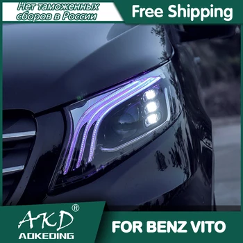 Žibintai Automobilių Benz VITO 2013-2019 DRL Dienos Žibintus Žibintas LED Bi Xenon Lemputė, Rūko Žibintai Tuning, Automobilių Reikmenys