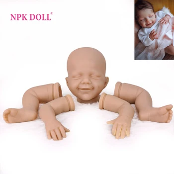 NPKDOLL Reborn Baby Doll 18 Colių balandžio Mažas Veido Tikroviška Bebe Atgimsta Vinilo Unpainted Nebaigtų Lėlės Dalis 